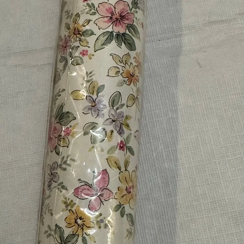 Vintage Rubbermaid Scents Potpourri Shelf Liner Pink Floral Non Adhesive